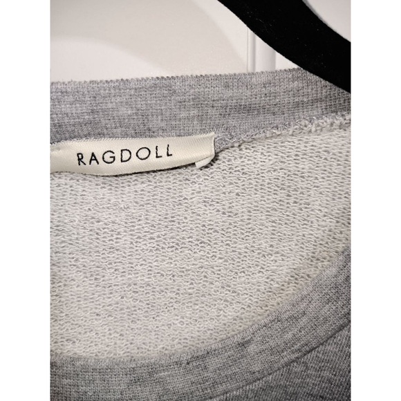 Ragdoll! Edgy Side Laced Sweatshirt with Embrodierd Stich Detail Well Made C/P - Picture 13 of 14